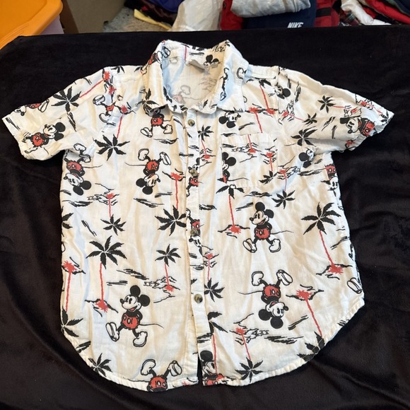 Toddler Size Large Mickey Mouse Collared Button‎ Down Shirt By Junk Food - Picture 1 of 6